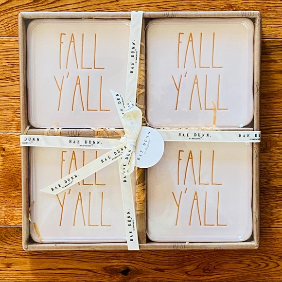 Rae Dunn Other - NWT Rae Dunn FALL Y’ALL Coasters Set